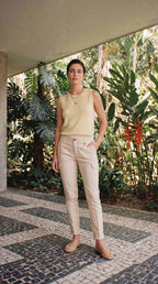 Chile City Damen Cargohose aus Stretch-Gabardine slim fit