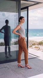 Chile City Hose Cargo Damen aus Stretch-Gabardine slim fit