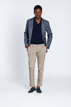 Milano pantalon chino homme en gabardine stretch extra slim fit ①