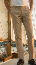 New York men's chino pants in stretch gabardine regular fit ①