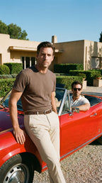 Milano pantalon chino homme en gabardine stretch extra slim fit ①