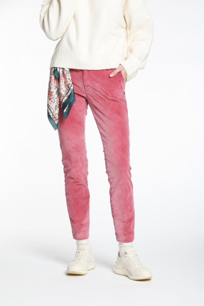 Picture 1 of chino trousers in fuxia velvet Jaqueline Archivio by Mason’s 