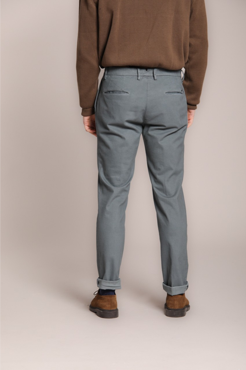 New York Time 2 Pinces men's chino pants in cotton and wool regular fit