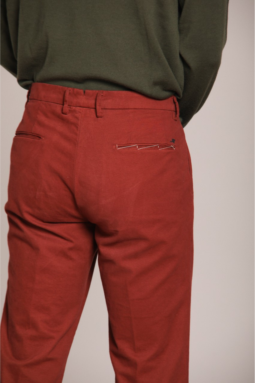 New York Time 2 Pinces men's chino pants in cotton and wool regular fit