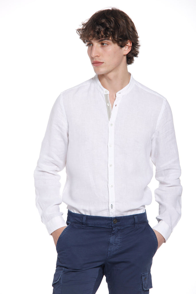 Porto men's long sleeve shirt  in linen regular ①