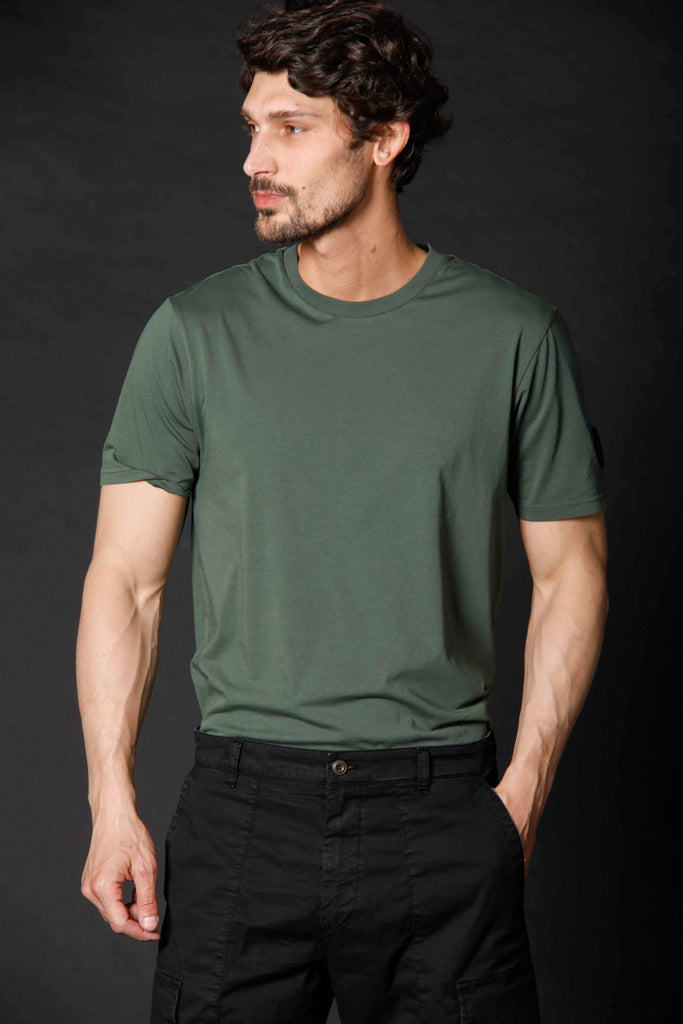 image 1 of men's t-shirt in cotton with logo limited edition Tom MM model in green regular fit by Mason's