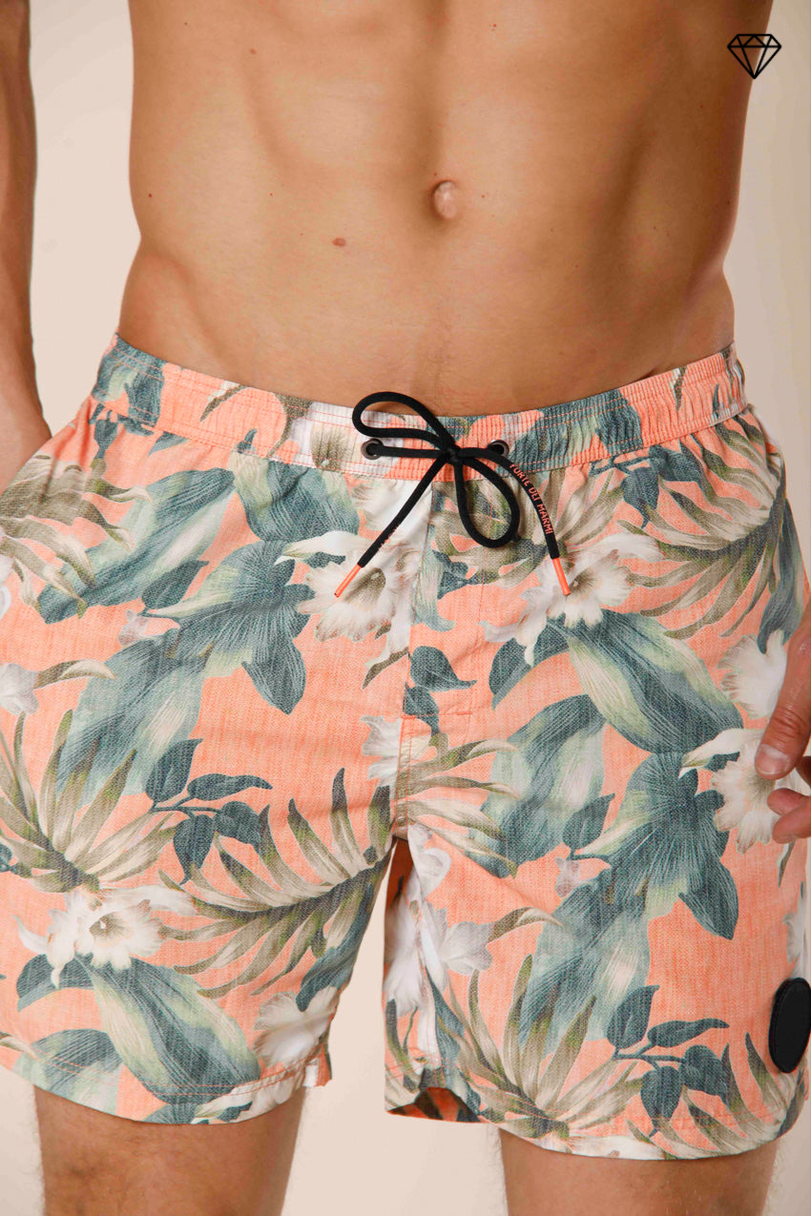 Versilia Beach maillot de bain homme en polyester avec motif floreal rose regular fit  ①