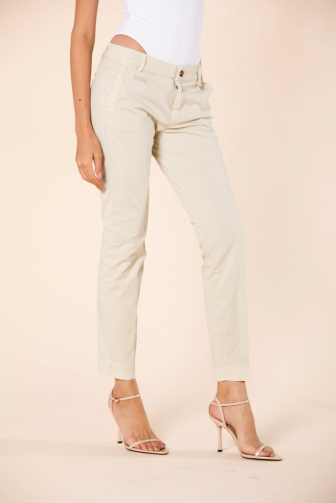 image 1 of women's pant in gabardine jaqueline archivio in greenish curvy fit by mason's