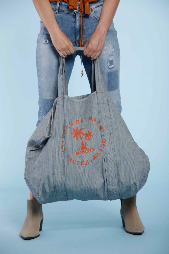 Mason's Bag unisex in cotton with orange prints ①