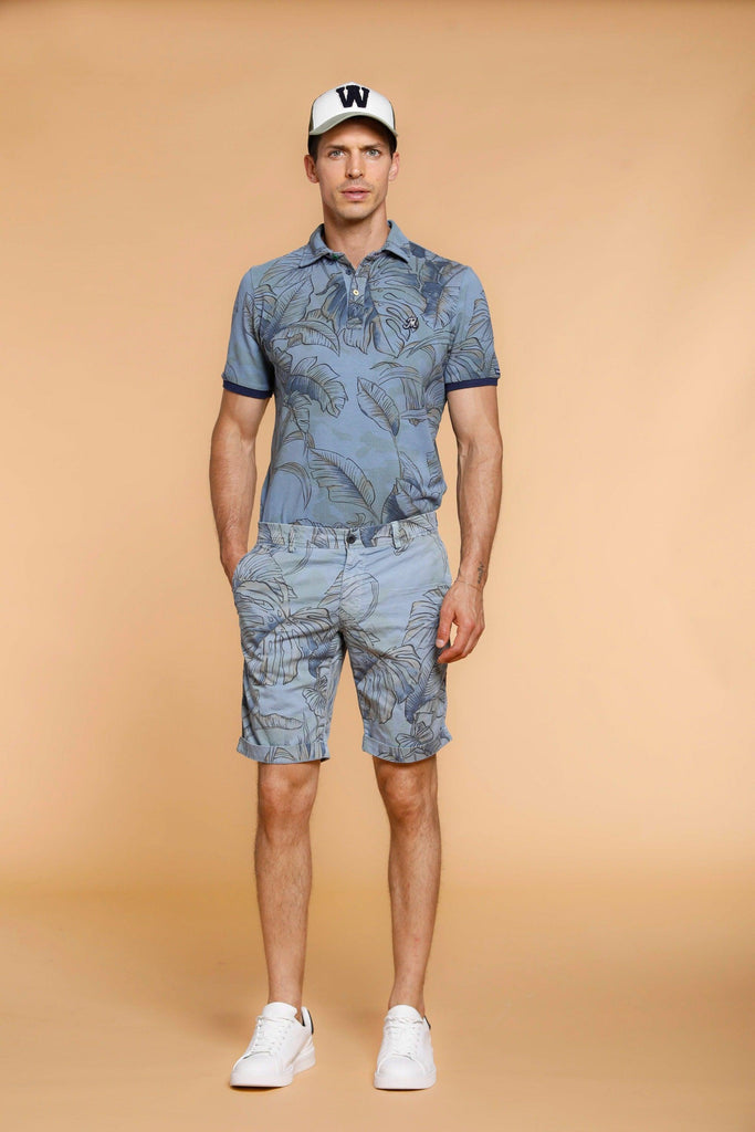 Eisenhower man chino bermuda in cotton with floral pattern regular