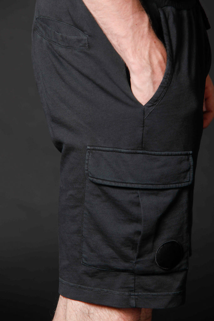 image 2 of men's cargo sweat bermuda limited edition Chile model in black regular fit by Mason's 