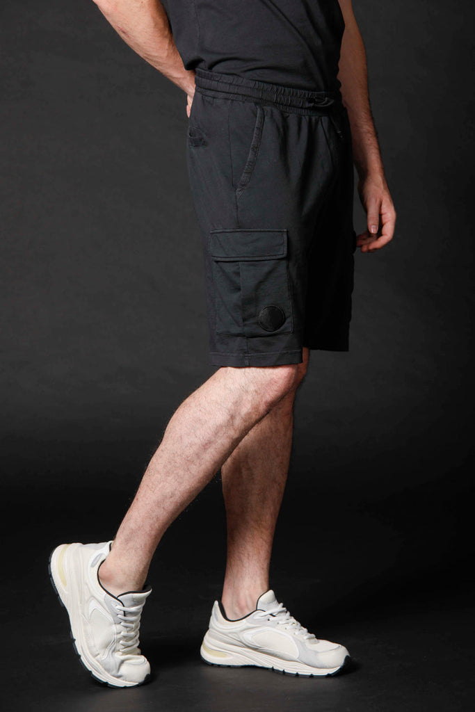 image 4 of men's cargo sweat bermuda limited edition Chile model in black regular fit by Mason's 