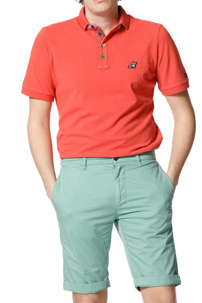 Leopardi man polo shirt in cotton with details