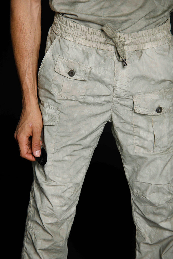 George man cargo pants in tencel and cotton Logo edition carrot fit ①