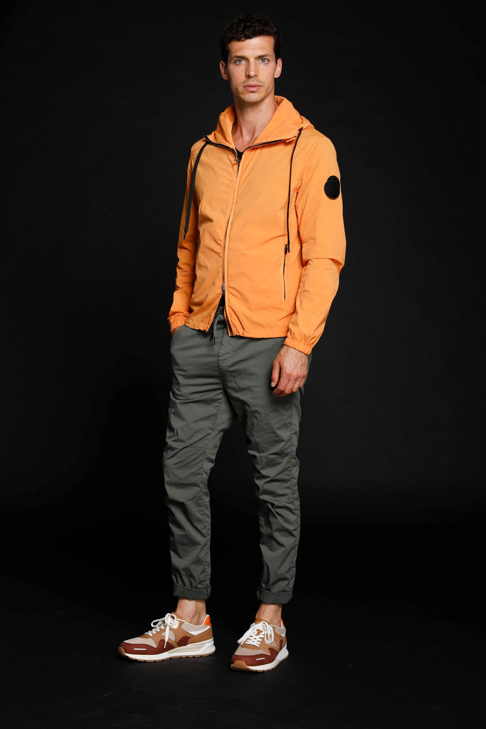 John man chino pants in cotton and nylon Logo edition carrot fit ①