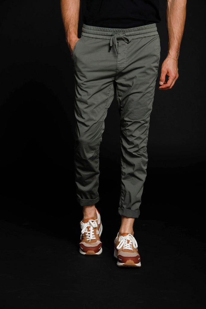 John man chino pants in cotton and nylon Logo edition carrot fit ①