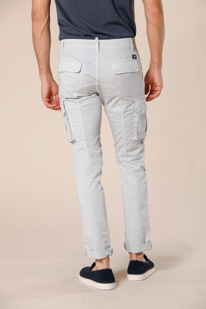 immagine 4 di pantalone cargo uomo in cotone modello Chile colore grigio chiaro extra slim di Mason's