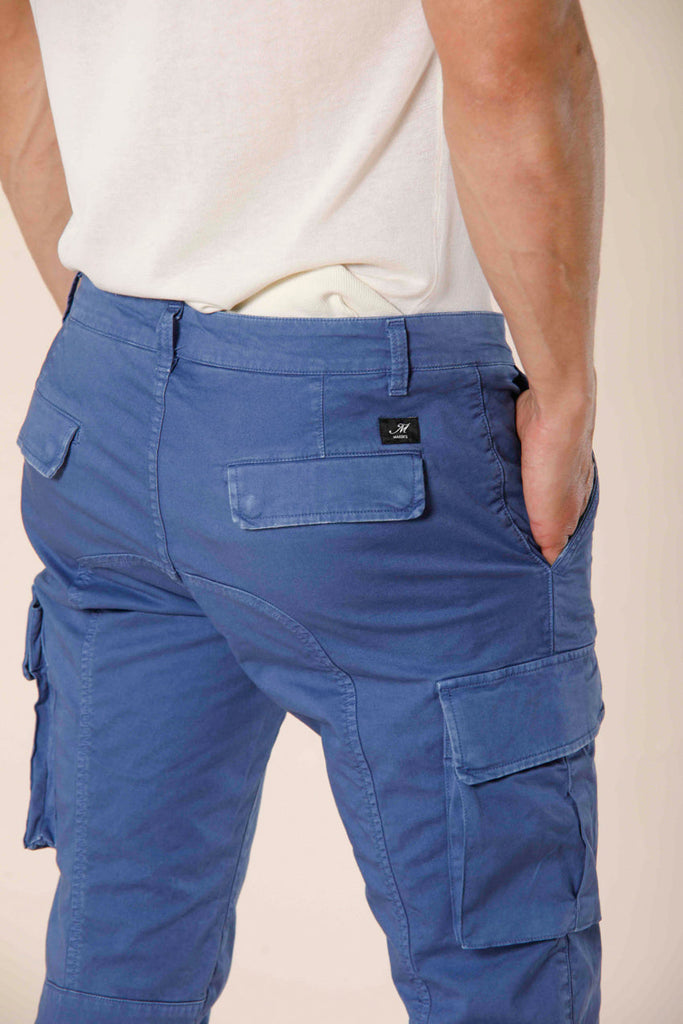 immagine 2 di pantalone cargo uomo in cotone modello Chile colore indaco extra slim di Mason's