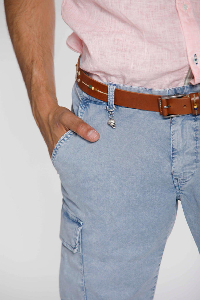 Chile man cargo pants in stretch cotton icon washing extra slim