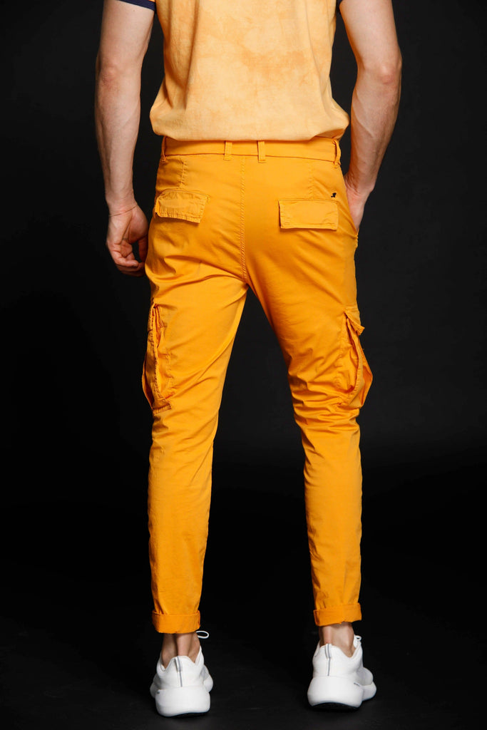 Rio de Janeiro man cargo pants in stretch nylon and gabardine Logo edition carrot fit ①