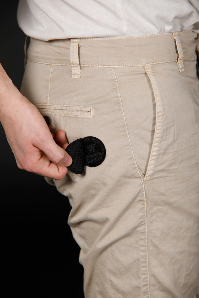 John man chino pants in stretch cotton Logo edition carrot fit ①