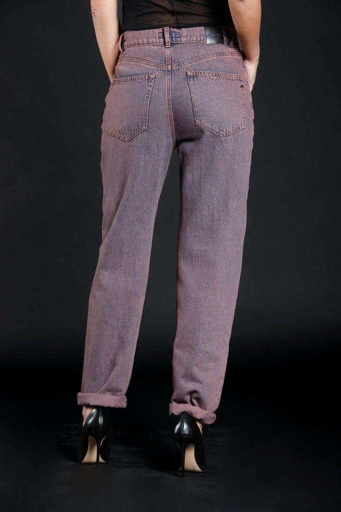 immagine 6 di pantalone 5 tasche da donna in denim colore viola modello Zoe di Mason's 