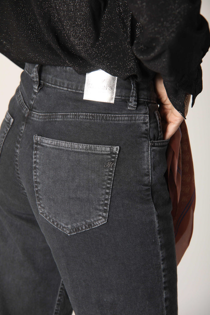 Immagine 5 di pantalone 5 tasche da donna in denim colore nero modello agnes di Mason's 