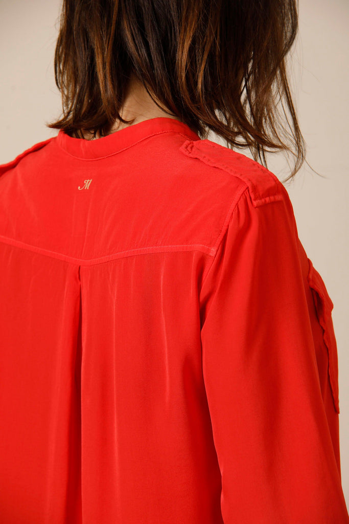 Emma Summer woman shirt in viscose with long sleeve and pockets