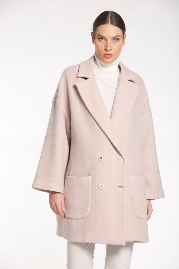 Image 1 of a women's coat in light pink wool Noemi model by Mason's