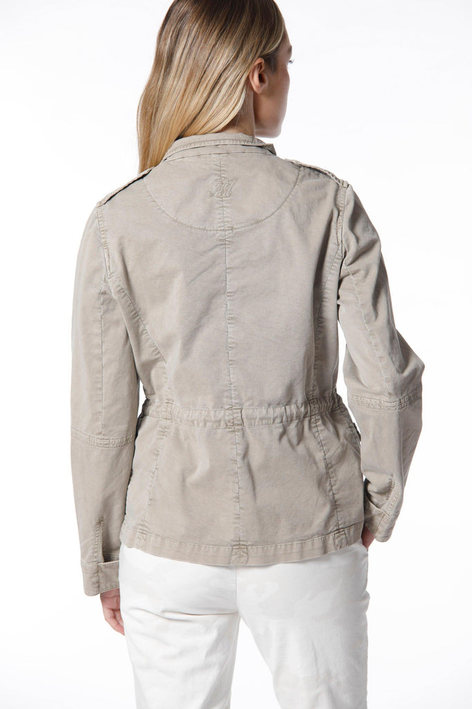 Eva woman field jacket in cotton icon washing with drawstring and patches