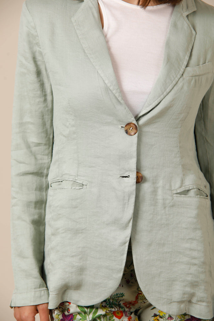 Helena woman blazer in linen and viscose