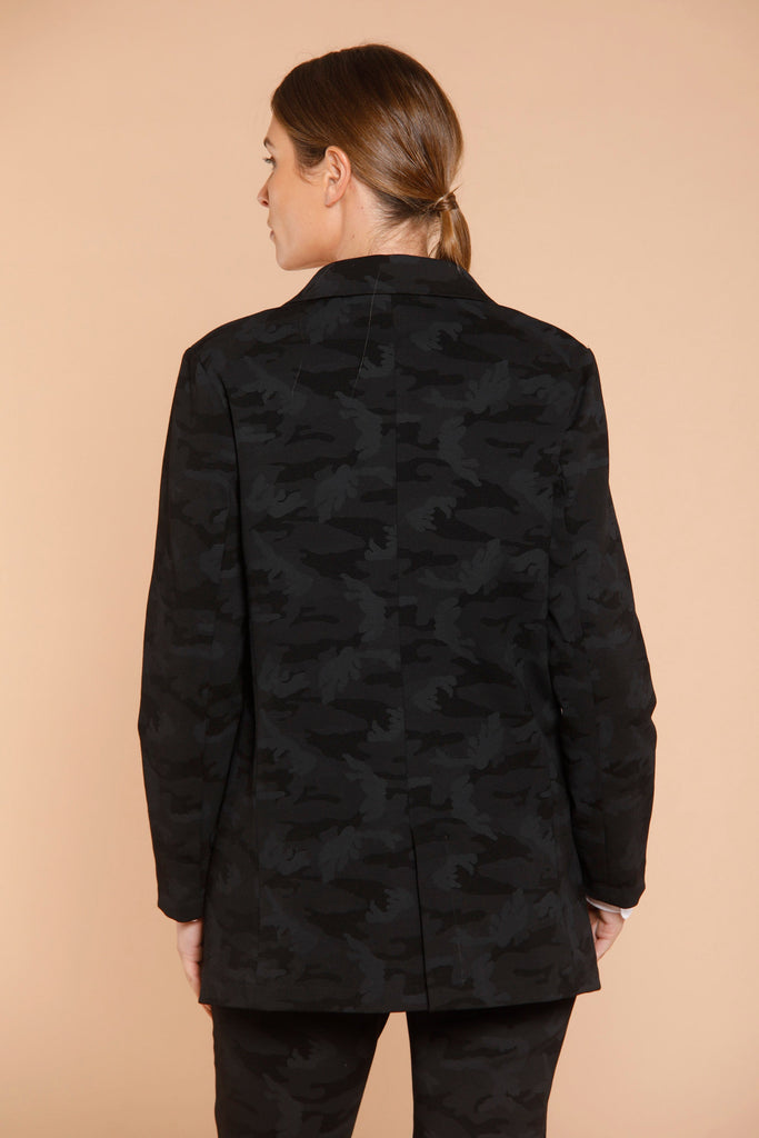 Letizia woman blazer in jersey with camouflage pattern