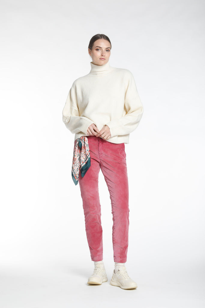 Picture 2 of chino trousers in fuxia velvet Jaqueline Archivio by Mason’s 