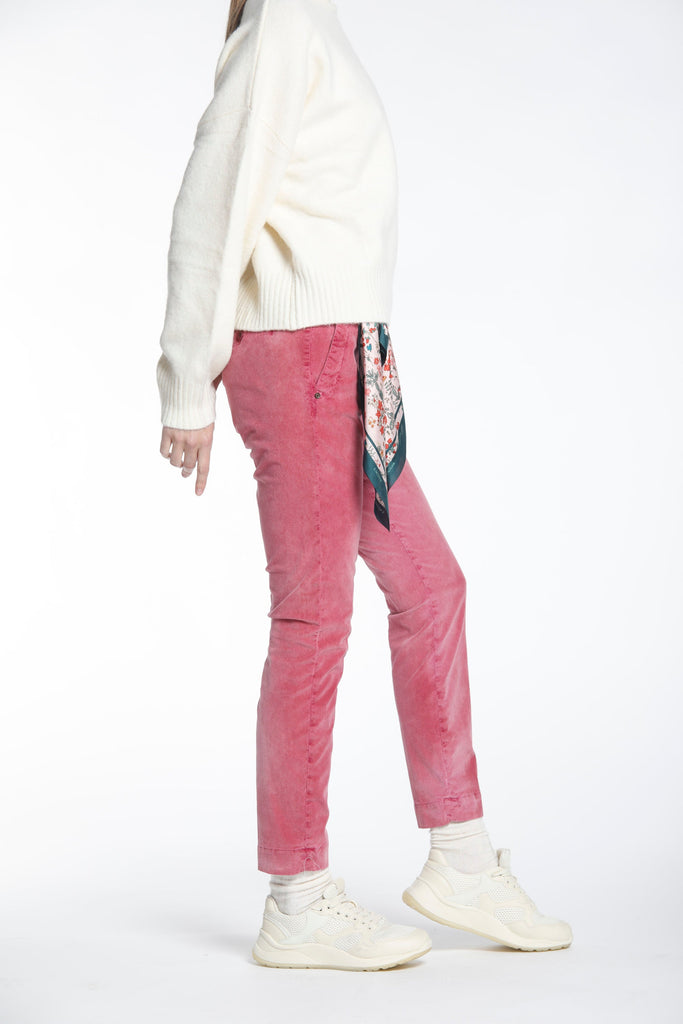 Picture 4 of chino trousers in fuxia velvet Jaqueline Archivio by Mason’s 