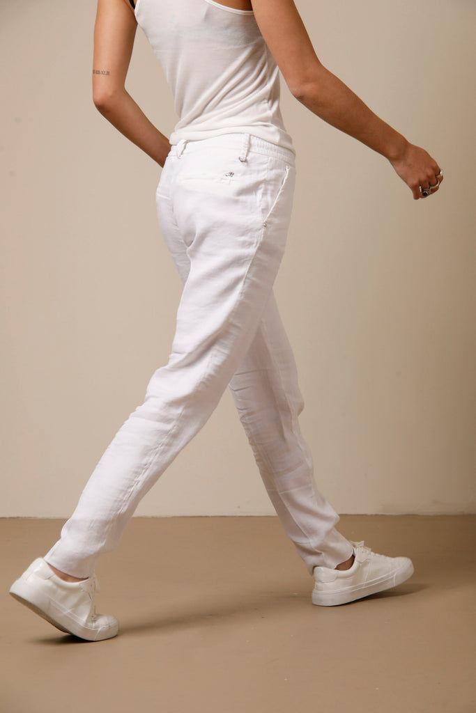 New York Jog woman chino pants in linen and viscose regular