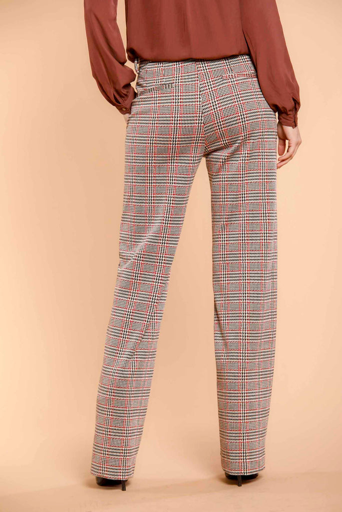 Image 3 of women's chino pants  in beige jersey with wales pattern New York Straight model by Mason's