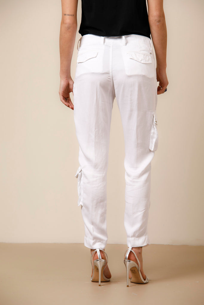 Asia Snake woman cargo pants in tencel with studs relaxed