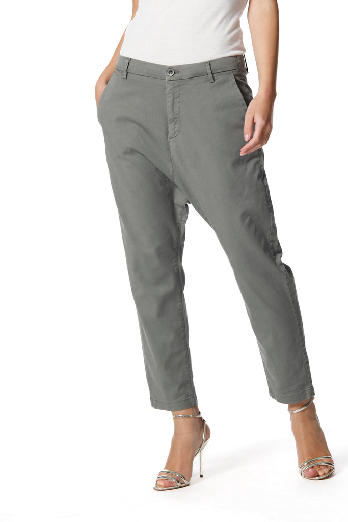 Malibu Jogger woman chino pants in cotton and tencel relaxed