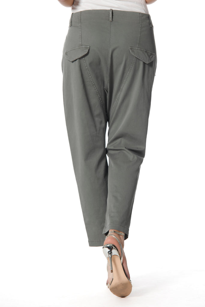 Malibu Jogger woman chino pants in cotton and tencel relaxed