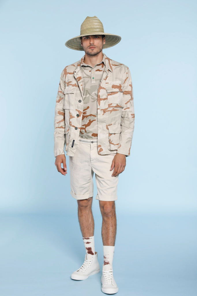 Torino Sunset man chino bermuda in stretch satin regular