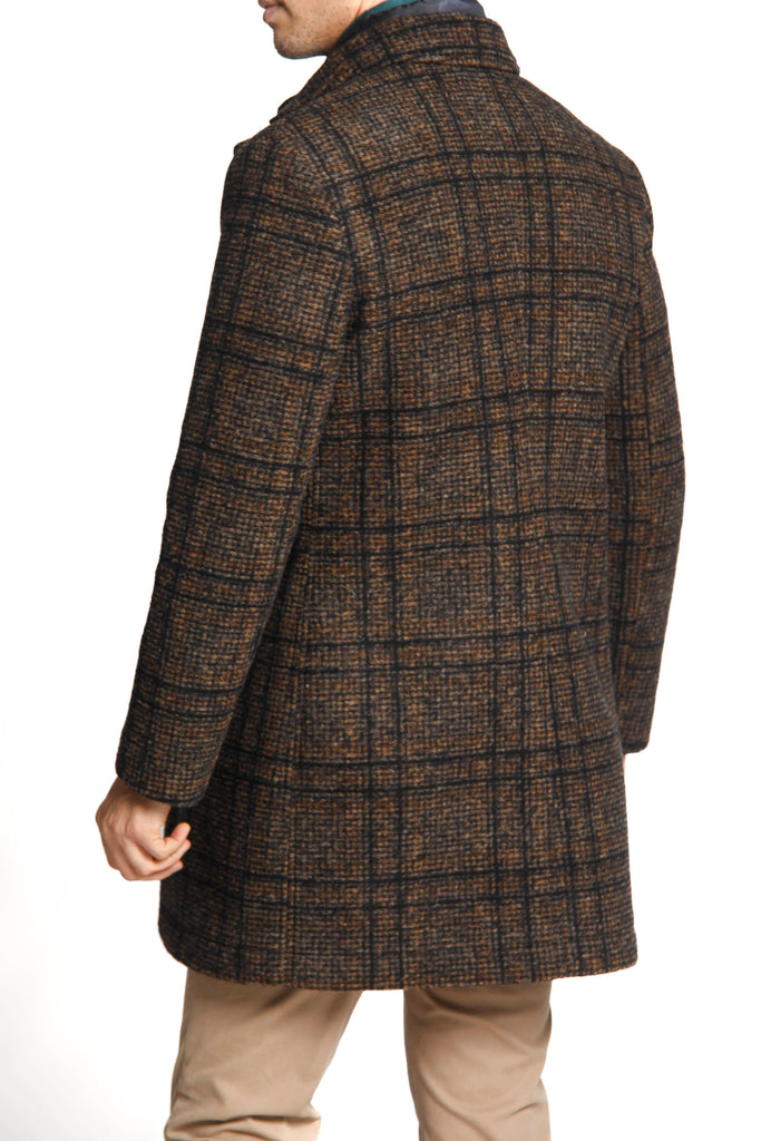 Los Angeles man wool cloth coat with micro galles pattern