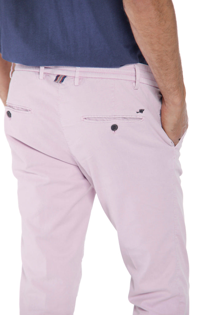 Milano Jogger man chino pants in cotton and tencel extra slim