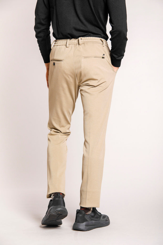 Milano Jogger man chino pants in technical jersey extra slim