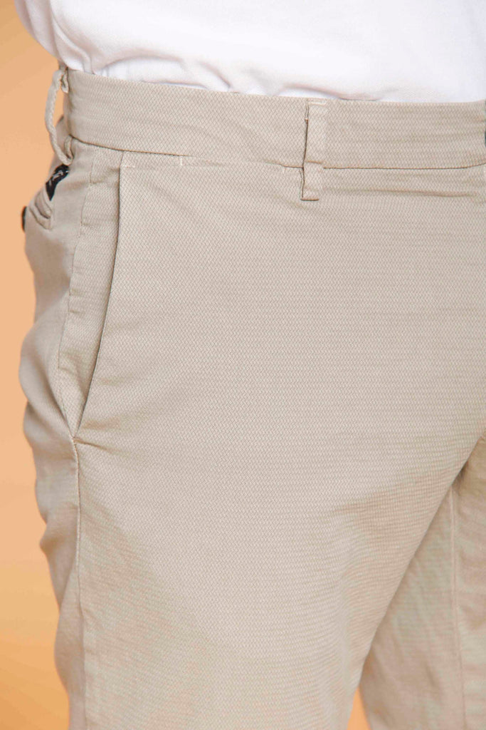 New York man chino pants in cotton jacquard regular