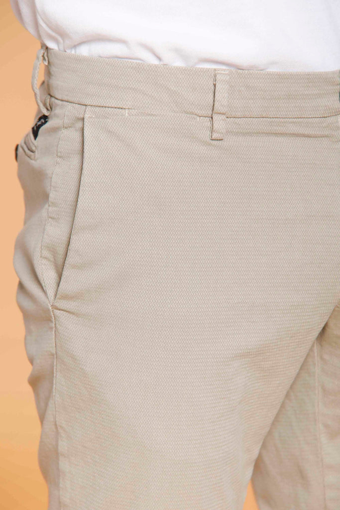 New York man chino pants in cotton jacquard regular