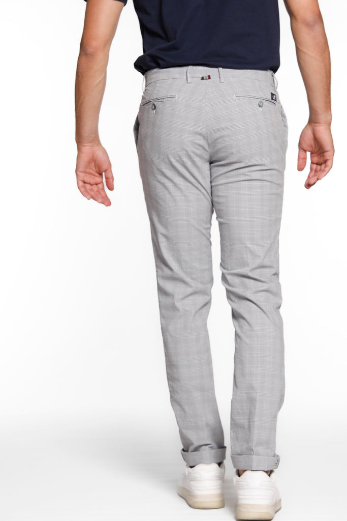 New York man chino pants in tencel and cotton with wales pattern regular