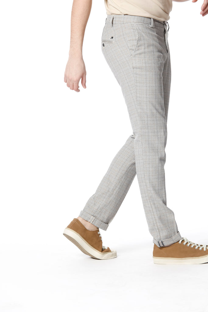 Milano style man chino pants in cotton with wales pattern extra slim