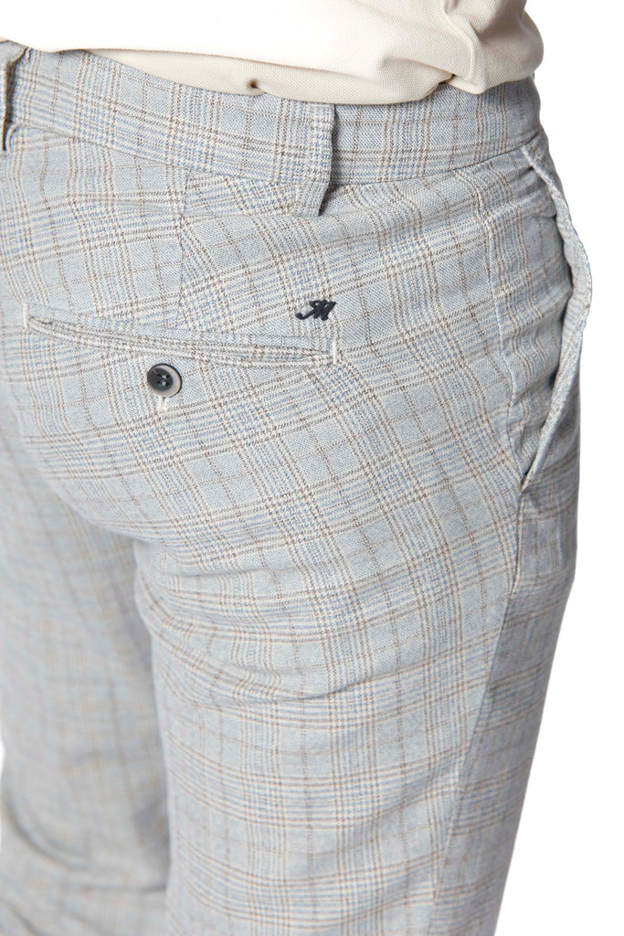 Milano style man chino pants in cotton with wales pattern extra slim