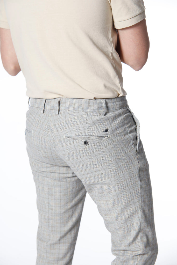 Milano style man chino pants in cotton with wales pattern extra slim