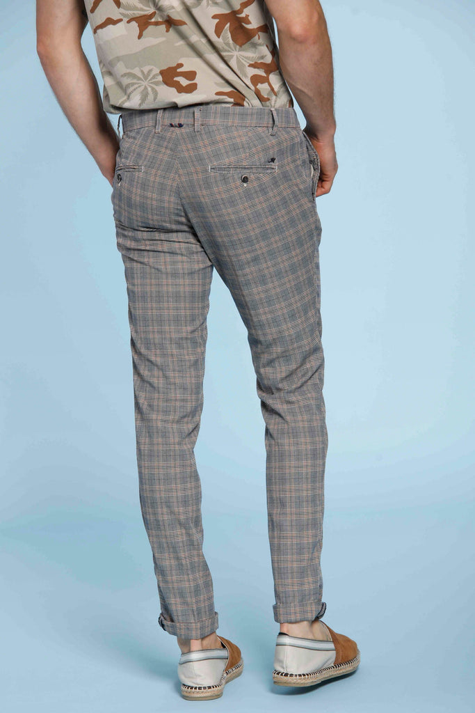 Milano Style man chino pants in tencel and cotton with wales pattern extra slim
